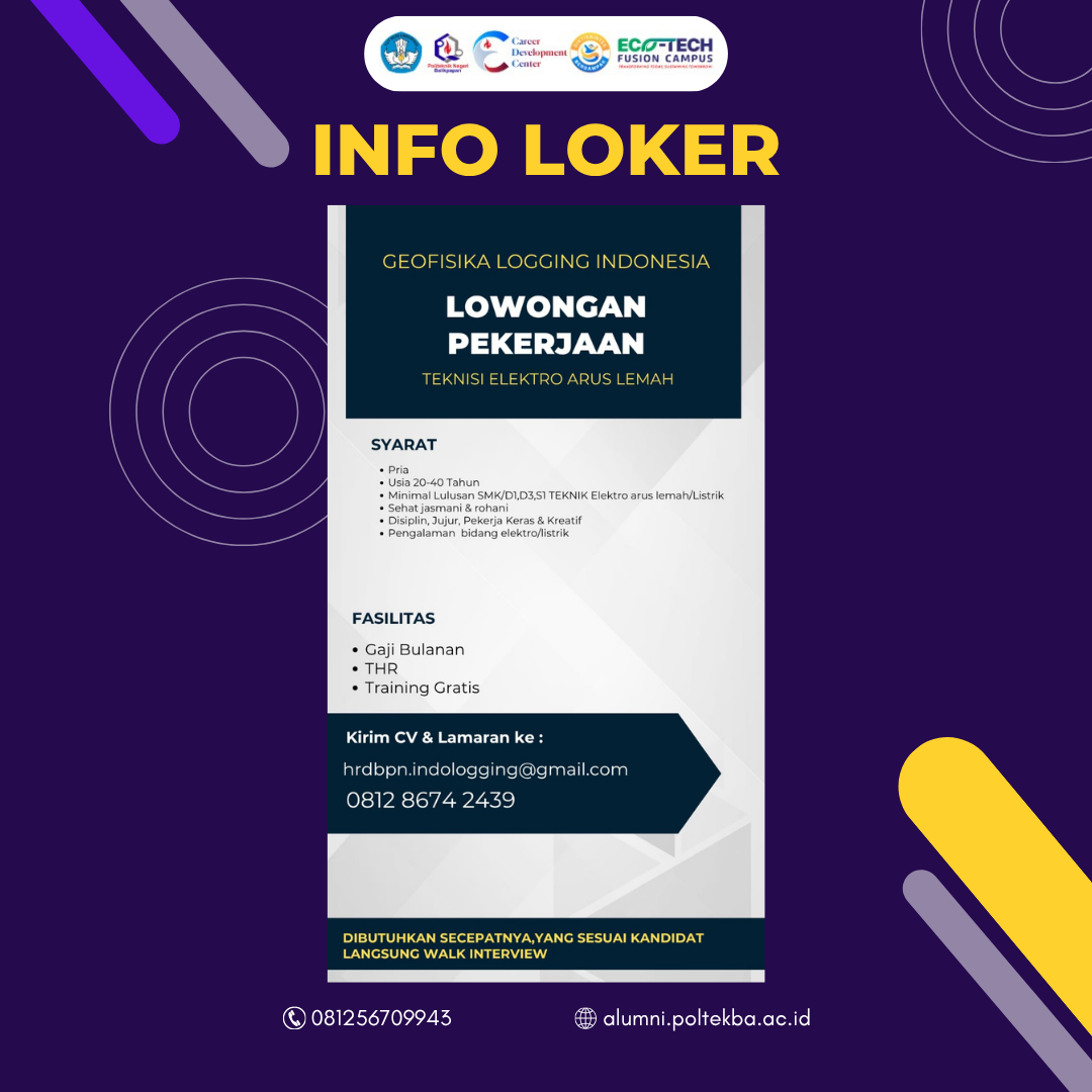 LOWONGAN KERJA PT. COAL LOGGING INDONESIA