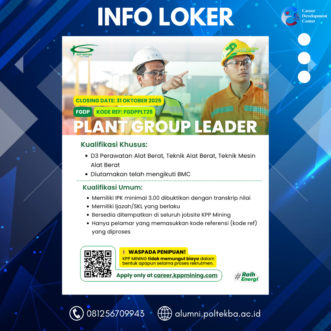 LOWONGAN KERJA PT. KALIMANTAN PRIMA PERSADA (KPP MINING)