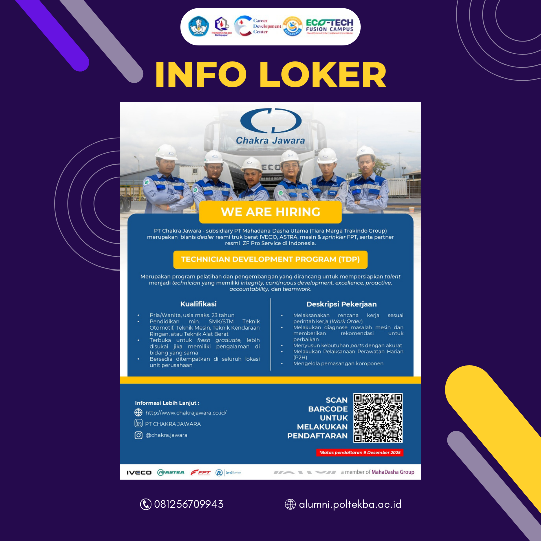 LOWONGAN KERJA PT. CHAKRA JAWARA