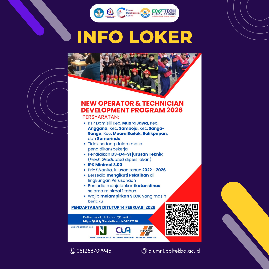 New Operator & Technician Development Program 2026