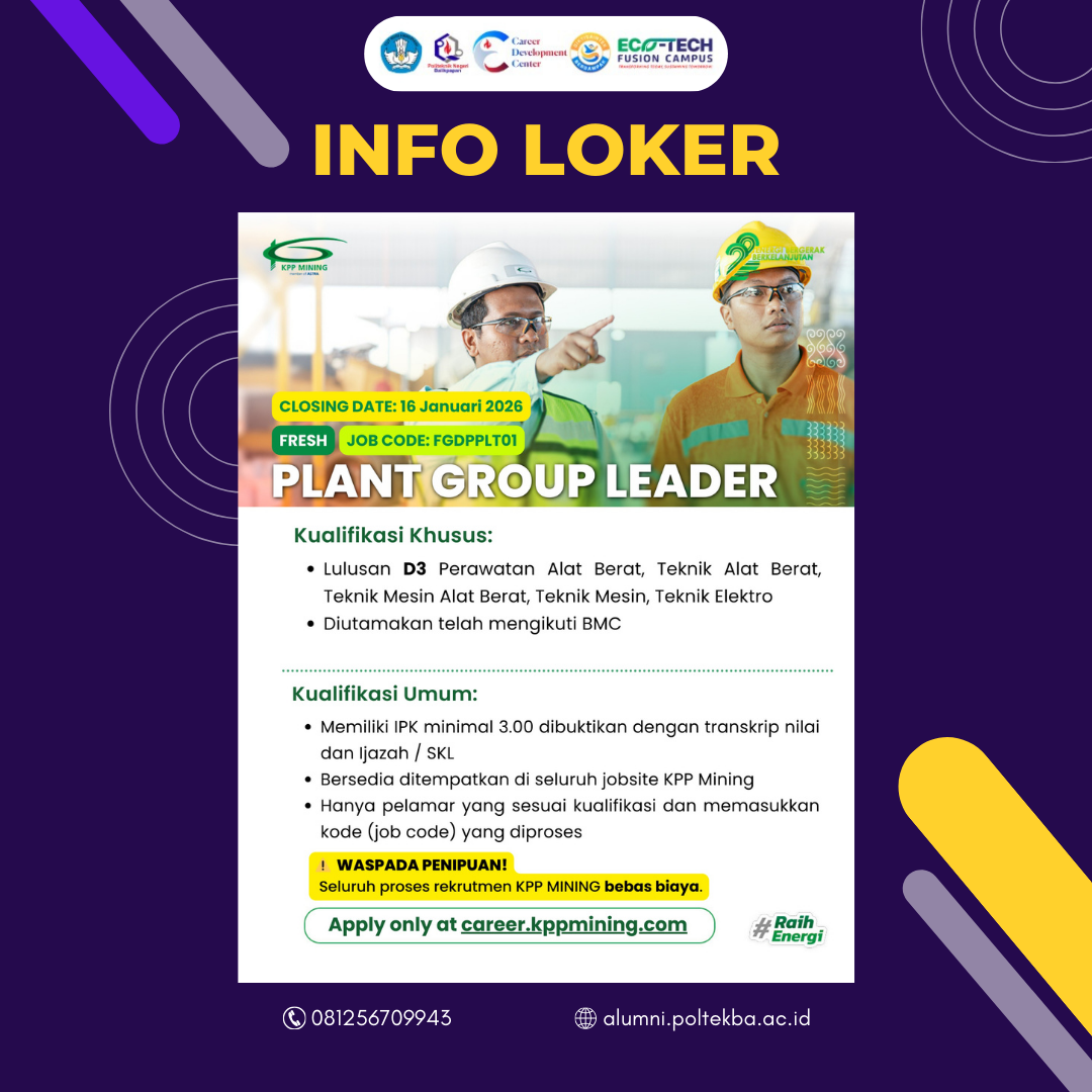 LOWONGAN KERJA PT. KALIMANTAN PRIMA PERSADA (KPP MINING)