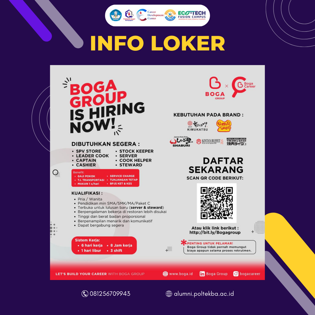 LOWONGAN KERJA BOGA GROUP