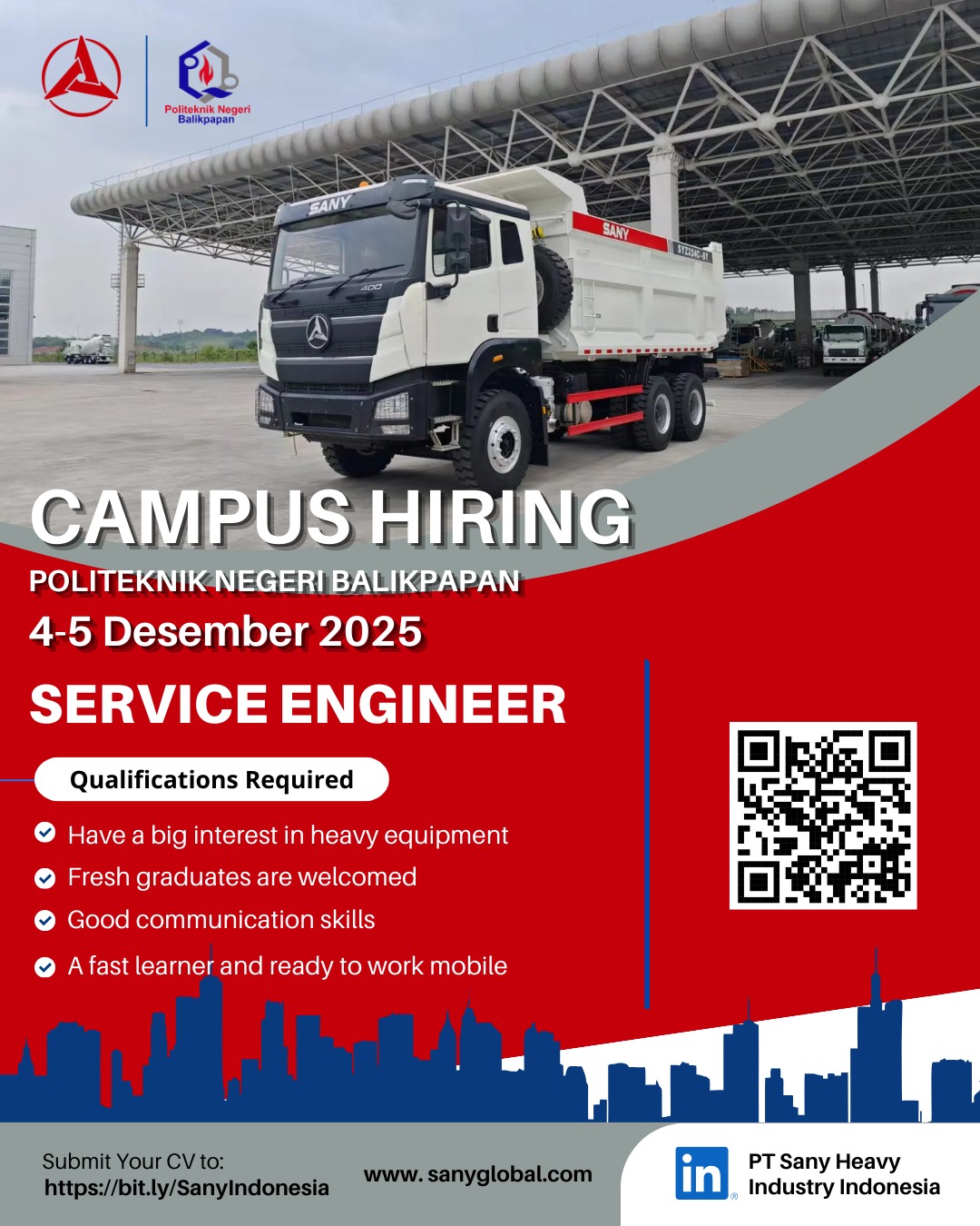CAMPUS HIRING PT. SANY HEAVY INDUSTRY INDONESIA